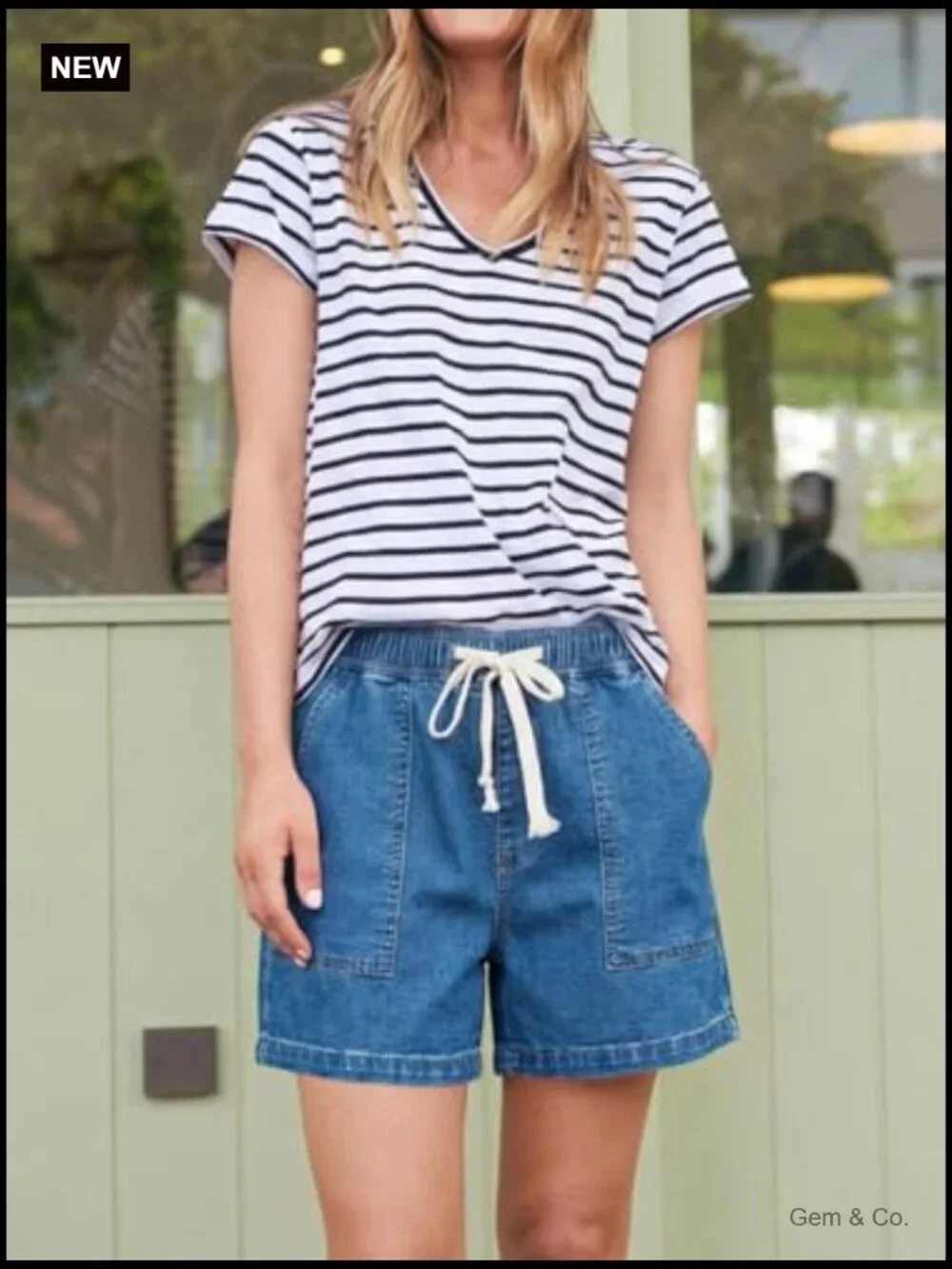 Baggy High Waisted Denim Jorts Drawstring Summer Shorts Wide Leg